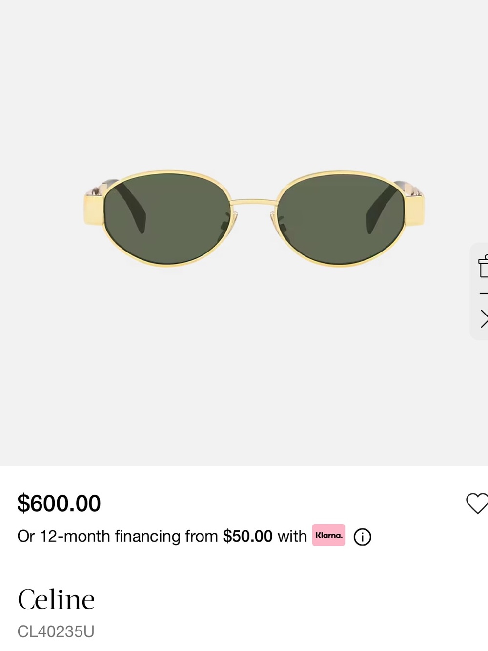 Celine Triomphe CL40235U Sunglasses